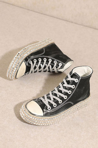 High Top Studded Sneakers (2 colors)