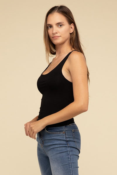 Double Layer Round Neck Tank Top (3 colors)