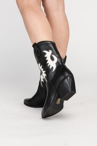 Western High Ankle Boots