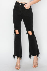 RISEN Distressed Black Jeans