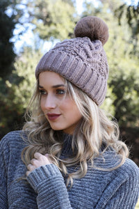 Cable of The – House Gentry Beanie Knit Pom