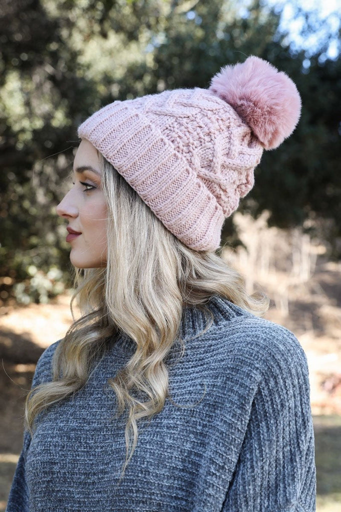 of Pom Knit Gentry Cable Beanie House The –