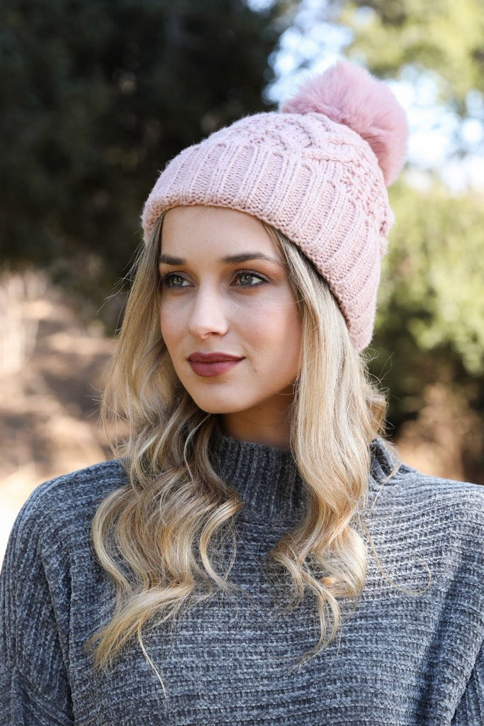 Cable Knit Pom Beanie of Gentry House The –