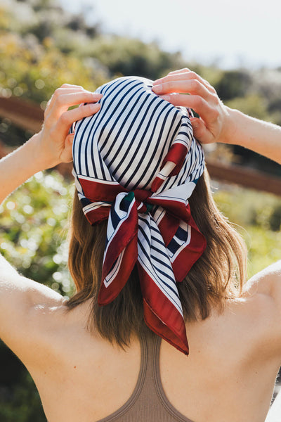 Colorblock Satin Bandana Bandanas