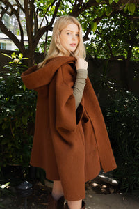 Cozy Plush Solid Color Hooded Ruana