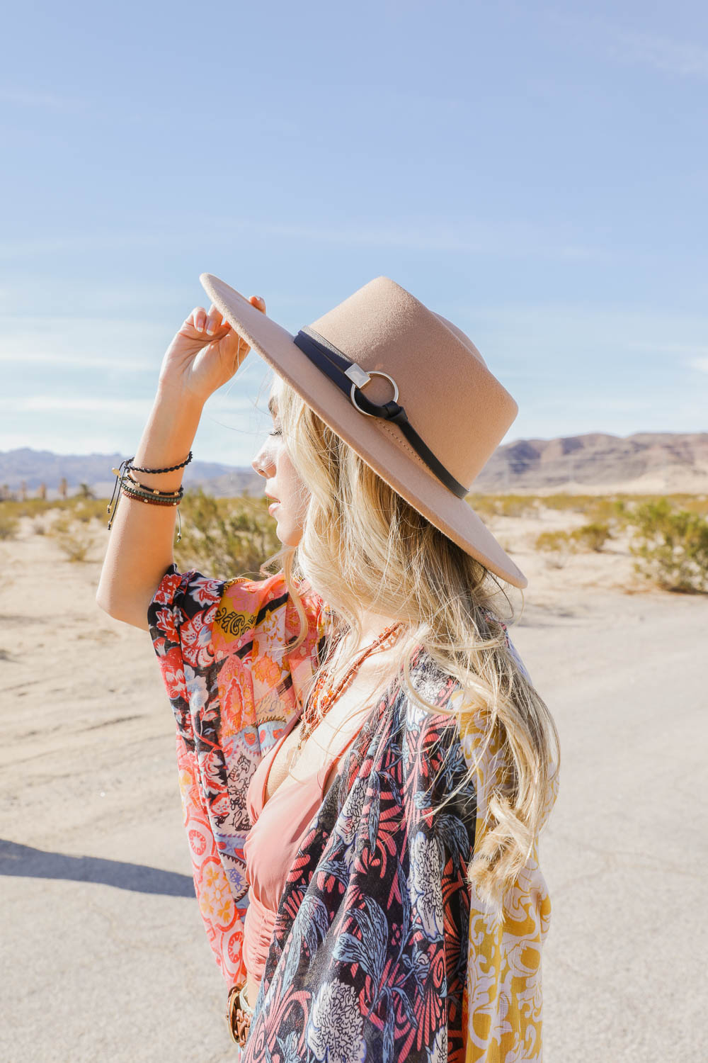 Gold Ring Buckle Bolero Hat Hats Tan