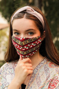 Graphic Embroidered Face Mask Masks