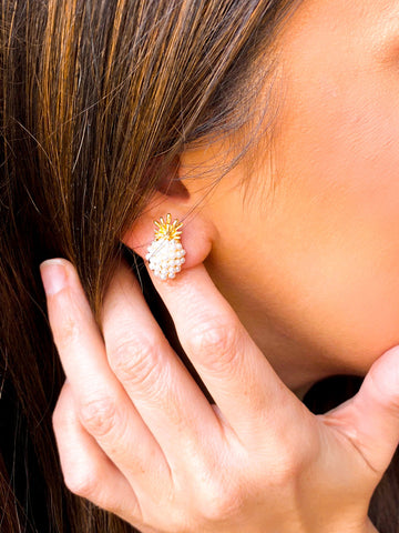 Mini Pearl Pineapple Studs