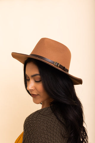 Pinched Front Western Style Hat Hats Camel