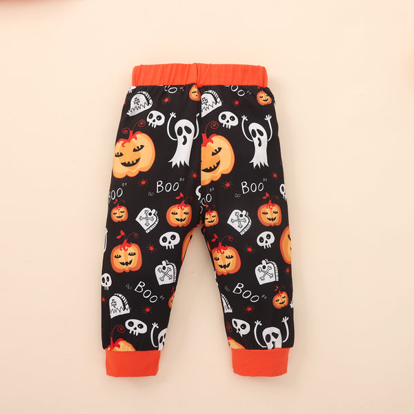 TODDLER- BOO Graphic Long Sleeve Hoodie and Printed Pants Set