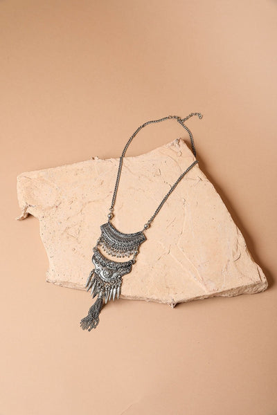 Boho Tassel Statement Necklace Jewelry