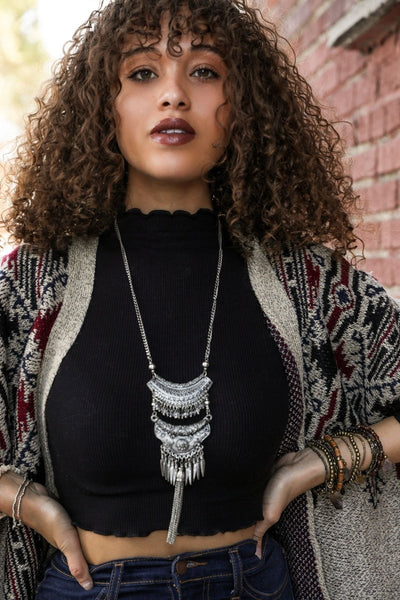 Boho Tassel Statement Necklace Jewelry