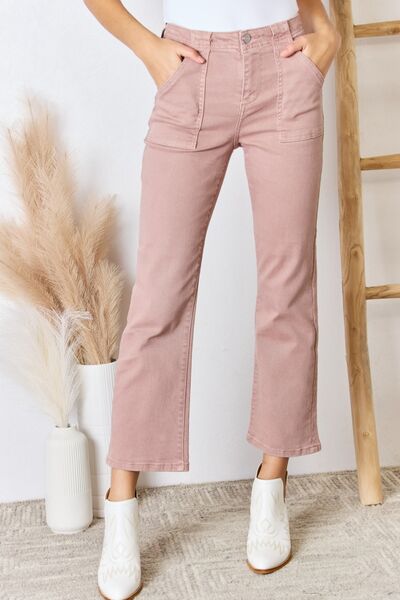 RISEN High Rise Ankle Jeans