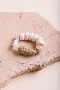 Chunky Beaded Bracelet Jewelry Ivory