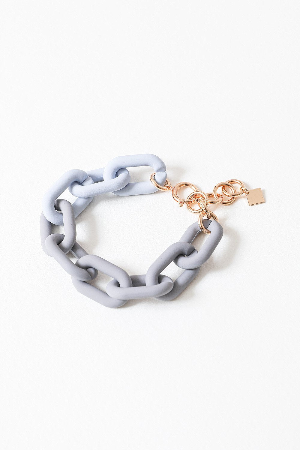 Chunky Linked Chain Bracelet Jewelry Gray