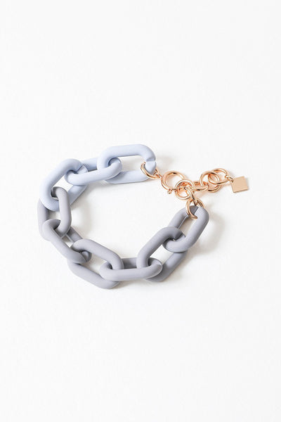 Chunky Linked Chain Bracelet Jewelry Gray