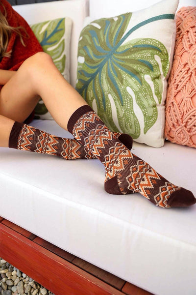 Cozy Tribal Pattern Socks
