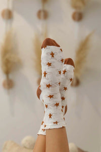 Eco-Friendly Star Design Socks White