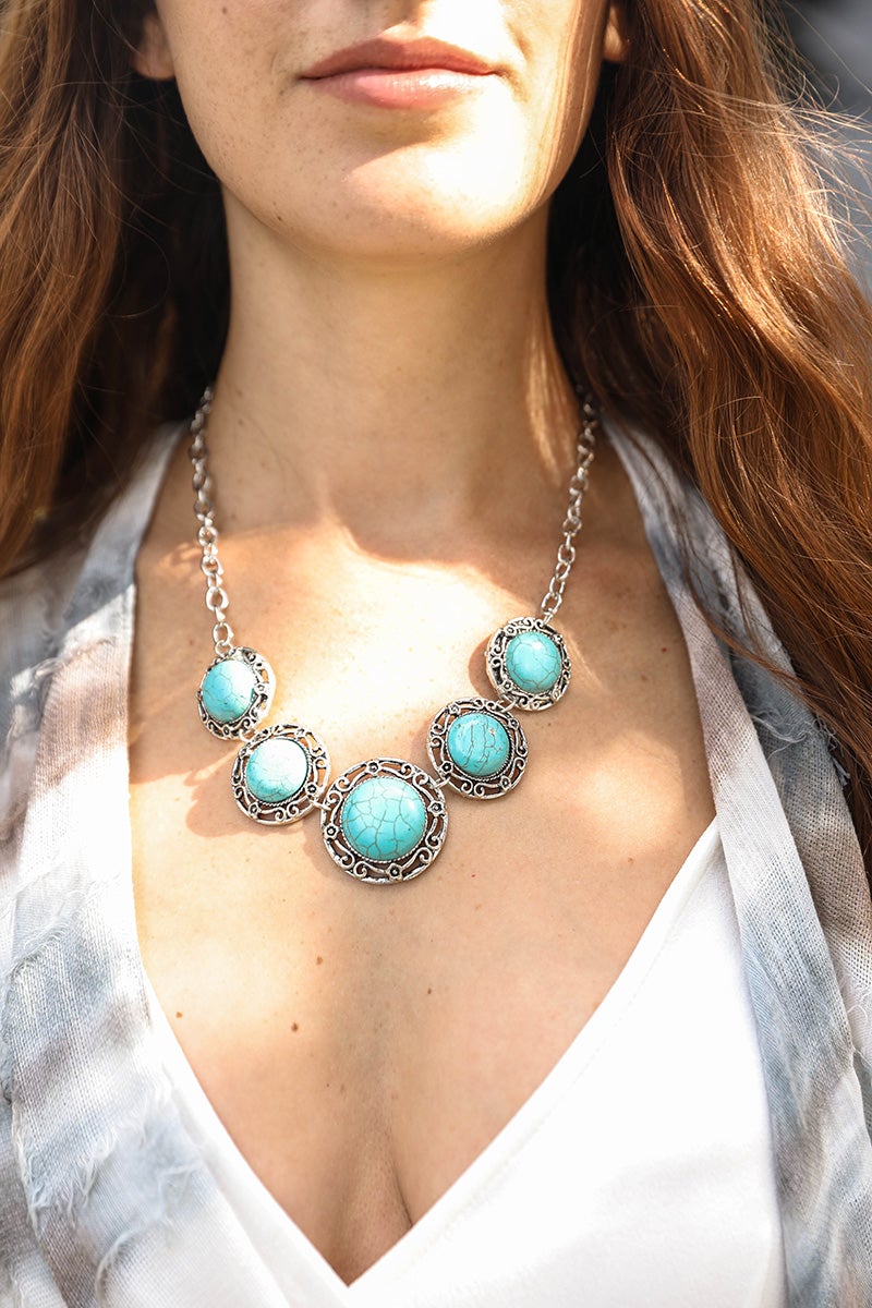 La Floraison Turquoise Necklace Jewelry