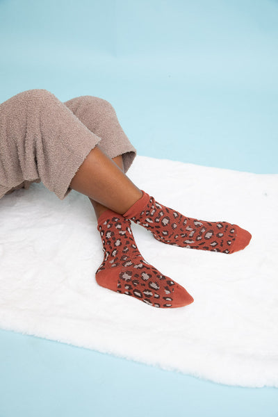 Leopard Knit Socks