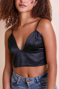 Satin Longline Bralette