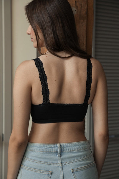 Seamless Lace Strap Bralette