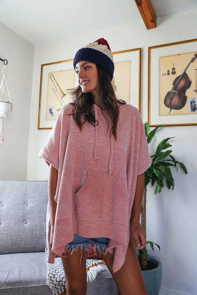 Soft Pullover Poncho Hoodie Ponchos