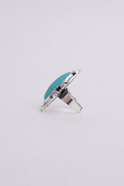 Turquoise Marquise Cut Silver Ring Jewelry