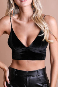 Velvet Longline Bralette